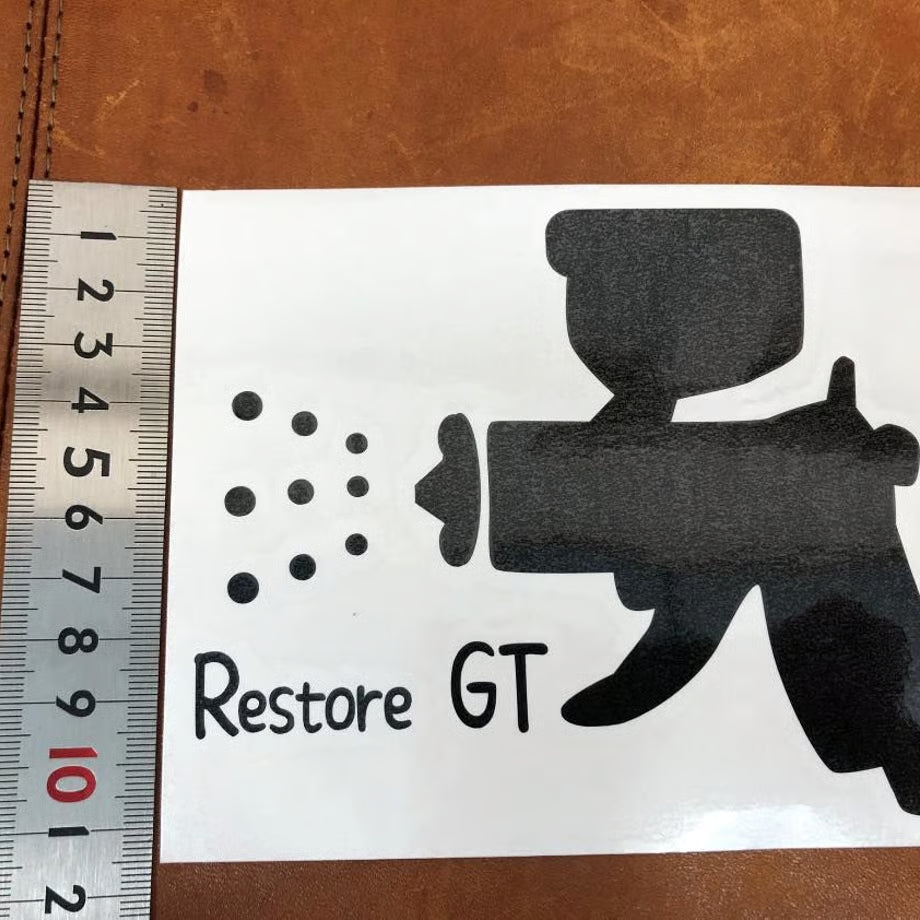 レストアGT スプレーガンステッカー 黒