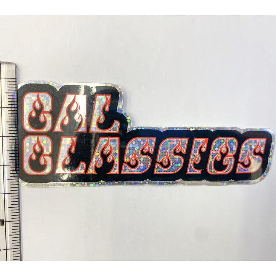 キャルクラシックスファイヤーパターン　グリッターステッカー（ブラック）