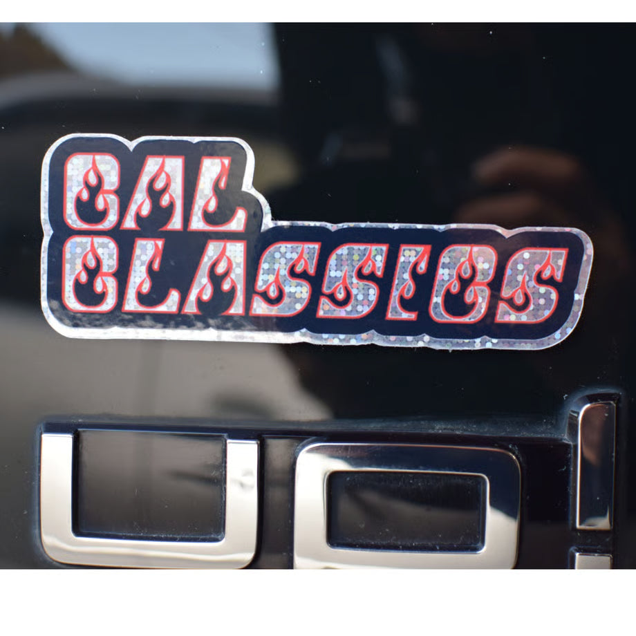 キャルクラシックスファイヤーパターン　グリッターステッカー（ブラック）