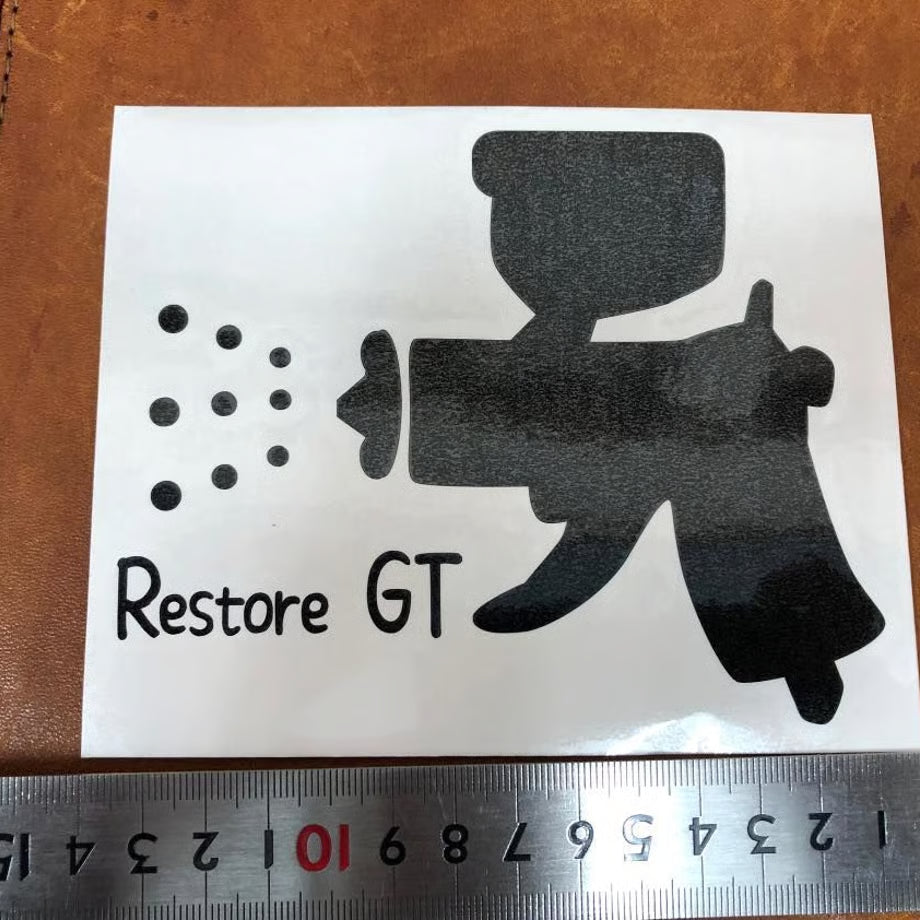 レストアGT　スプレーガンステッカー　黒