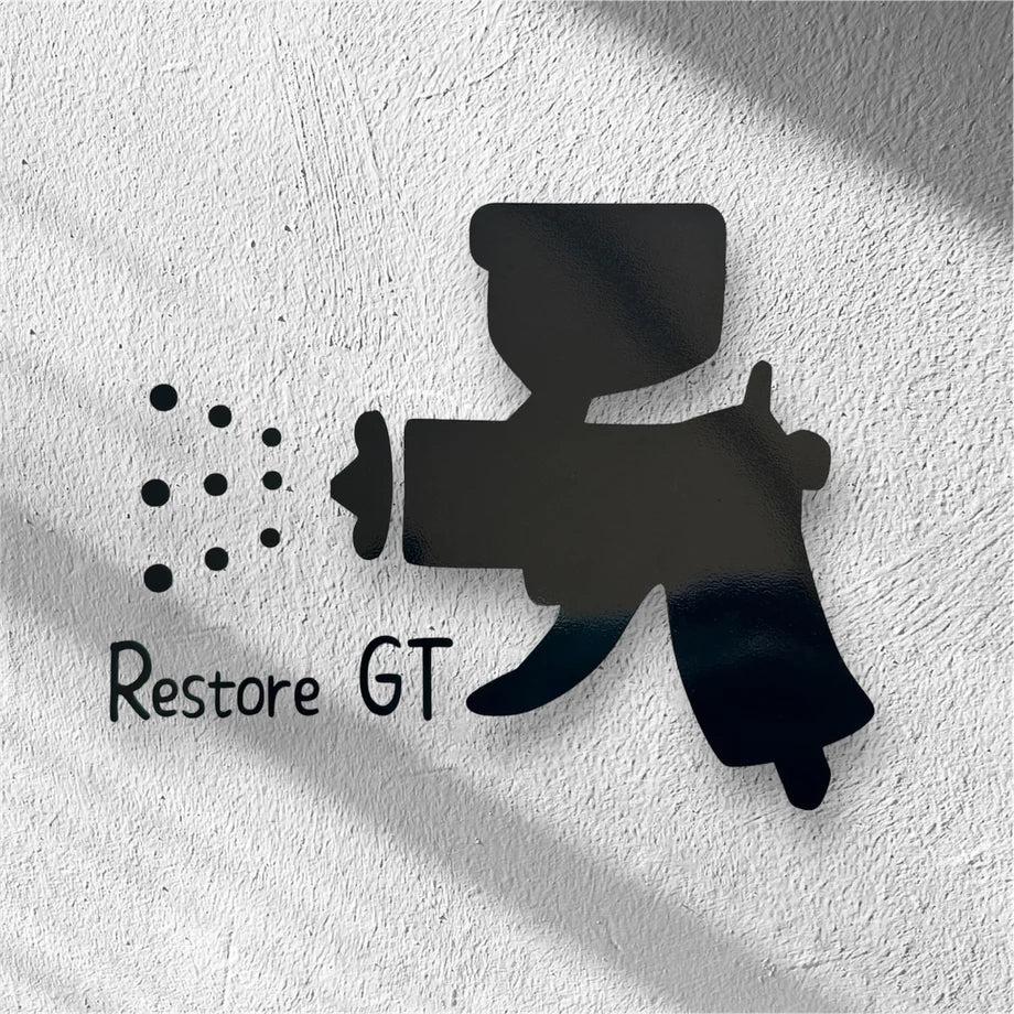 レストアGT　スプレーガンステッカー　黒