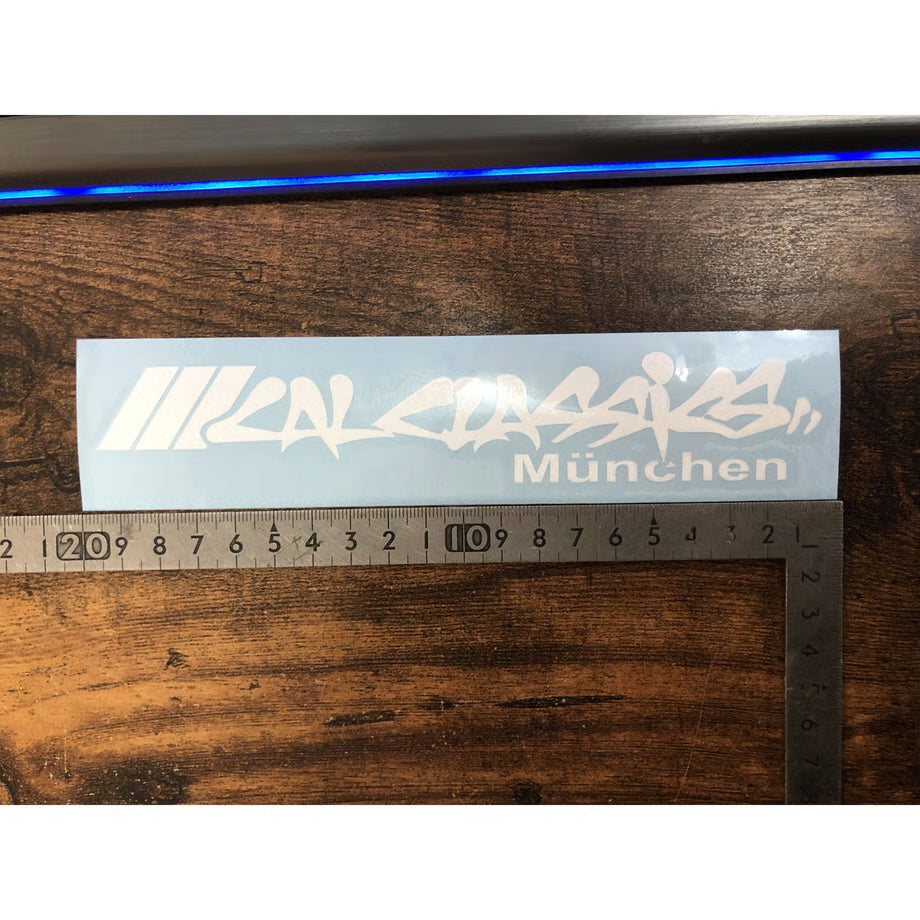 抜き キャルクラシックス ステッカー ミュンヘン　白