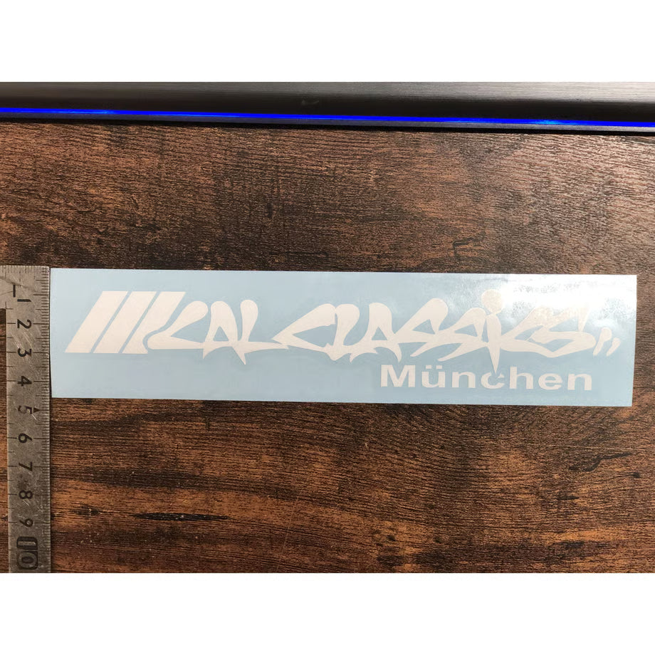 抜き キャルクラシックス ステッカー ミュンヘン　白